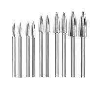 VBPCEFZTLK 10 bits de gravure en acier de gravure sur bois de forage for meulage en carbure de bois peu