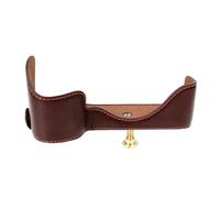 VBPCEFZTLK Étui en cuir for appareil photo, demi-corps, compatible for Sony ILCE-7M2, A7 Mark II, A7R, étui inférieur, batterie ouverte Sac pour appareil photo(Coffee)