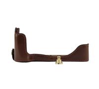 VBPCEFZTLK Étui en cuir PU for appareil photo for Canon EOS M50 Mark II EOSM50, demi-boîtier, couvercle de batterie ouvert, noir, café et marron Sac pour appareil photo(Coffee)