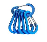 VBPCEFZTLK Lot de 6 mousquetons for sac for dos, camping, randonnée, alliage d'aluminium, anneau en D, mousqueton, porte-clés, boucle de verrouillage, crochet, outils d'escalade Crochets ménagers(Blu)