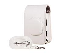 VBPCEFZTLK Mini caméra Doux rétro Puce Coque en Cuir for bandoulière Sac for caméra instantanée Fit for Fujifilm Instax Mini Liplay Sac Photo(Smokey White)