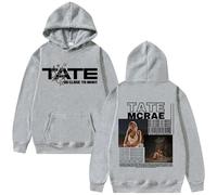 VBPOIYB Sweat À Capuche Surdimensionné Décontracté Ta-Te Chanteur MCR-ae Album À Capuche Tour 2025 Hommes Femmes Hip Hop Street Sweat (Grey,Grand)