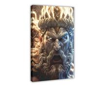 VBQHIR Poster de la mythologie grecque de Zeus sur toile pour décoration de chambre à coucher, cadeau 20 x 30 cm