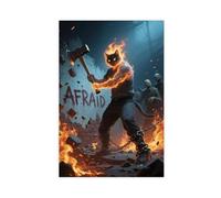 VBQHIR Poster sur toile Maine Coon Cat God Wielding A Great Axe (1) pour décoration de chambre à coucher, cadeau 60 x 90 cm