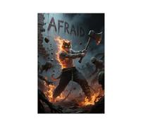 VBQHIR Poster sur toile Maine Coon Cat God Wielding A Great Axe (2) pour décoration de chambre à coucher, cadeau 60 x 90 cm