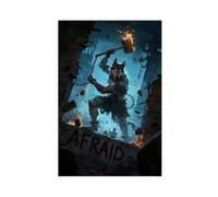 VBQHIR Poster sur toile représentant un loup se balançant vers un mur brisé (3) - Décoration de chambre à coucher - Cadeau idéal - 40 x 60 cm