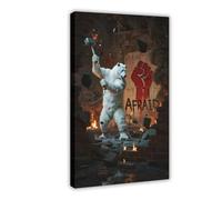 VBQHIR Poster sur toile représentant un ours polaire et une hache se balançant - Décoration de chambre à coucher - 30 x 45 cm