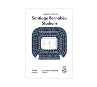 VBQHIR Poster sur toile Stade du Real Madrid - Décoration de chambre à coucher - 30 x 45 cm