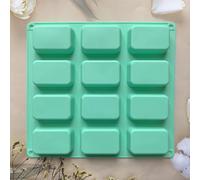 VBRYUAW Mini moule à pain en silicone, 12 cavités, moules de cuisson en silicone anti-adhésif pour la cuisson de gâteaux, pain, brownie, pain de maïs, cheesecake, chocolat et cupcakes