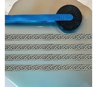 VBRYUAW Rouleau de texture d'argile, outil de roulement en relief d'argile, roue de texture d'inspiration égyptienne, rouleau de tampon pour poterie artisanale