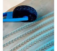 VBRYUAW Rouleau de texture d'argile, outil de roulement en relief d'argile, roue de texture d'inspiration égyptienne, rouleau de tampon pour poterie artisanale