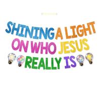 VBS 2026 - Bannière Jésus brillante - Décorations de fête religieuse VBS pour vacances, bible, décoration de fête chrétienne du dimanche, école, salle de classe