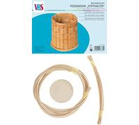 VBS Kit créatifs porte-crayons rotin 7 x 9 cm - vannerie, set créatif, matériel de tressage, organisateur DIY