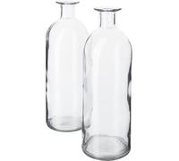 VBS Lot de vases en Verre, 2 Bouteilles, 7 cm de diamètre, 500 ML, 20 cm de Hauteur