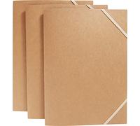VBS Pack de 3 chemises en carton kraft DIN A3 pour l'école Chemise à dessin Conservation d'images Mappe