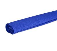 VBS Papier crépon 200cm 32g/qm en papier Décorations travaux floraux Bleu foncé