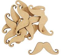 VBS Pièces à disperser Moustache, 10 pièces, 4,0 x 1,7 cm, idéal pour les projets de bricolage, la décoration, le mariage, les fêtes, les accessoires de fête, les possibilités d'aménagement créatif