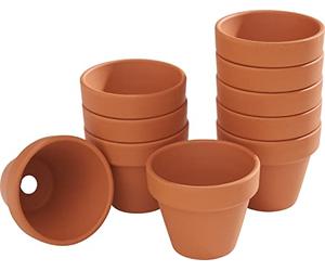 VBS Pot de Fleurs Pots en Terre Cuite Cache-Pots Diff. Tailles Ø intérieur 5 cm, 10 pc.