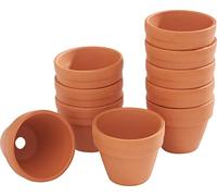 VBS Pots en Terre Cuite Ensemble de Pots en Argile Terracotta bacs à Fleurs Ø intérieur 2 cm, 10 pc.