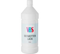VBS Vernis pour serviettes Mat 100-1000ml Résistant à la lumière Résistant à l'eau à base d'eau Inodore Laque pour serviettes Colle 1000 ml
