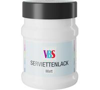 VBS Vernis pour serviettes mat pour carton Pierre Terre cuite Bois 100 ml Transparent Résistant à la lumière Résistant à l'eau Inodore Base aqueuse Application au pinceau 230 ml