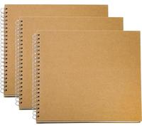 VBS XXL Pack de 3 albums photo PAPIER CRAFT avec pages blanches Album à spirales VBS, 30,5 x 30,5 cm, 30 Feuilles