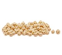 VBS XXL Têtes en bois avec visage diff. tailles 120 boules en bois Boules de bricolage DIY perles en bois rondes Artisanat