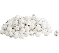 VBS XXL Œufs déco Mouchetés 1,8cm 100 pièces blanc polystyrène Pâques Déco œuf de Pâques