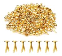 VBSJAH 100 Pièces Mini Brads, Attache Parisienne, Attaches Parisiennes, Mini Brads en Métal Rond pour Scrapbooking Clips de Lettres Décorations Artisanales