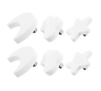 VBSJAH 6 pièces bouton de meuble caoutchouc souple anti-collision bouton de meuble enfant, étoiles, lune et nuages bouton de porte, pour assurer la sécurité de bébé bouton de tiroir