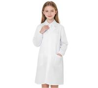 VBSJAH Blouse Blanche Chimie Femme Homme, Blouse de Laboratoire Blanche en Coton, Taille 163-168cm, avec Poche, pour Chimie, Médecine, Étudiant