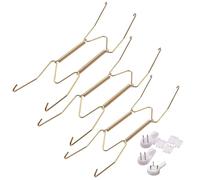 VBSJAH Cintres pour plaques murales en acier invisible,3 Crochets Muraux Ongles Non marquants, Un Jeu de 12Manchons de Protection Transparents, Rond Assiette Murale,Art décoratif(6/8/10 pouces)