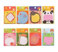VBSJAH Note Autocollant, 16 pièces Post It Feuille Autocollante Design pour Animaux Mini Jouets Anniversaires Cadeaux Enfants Notes Autocollantes Marque Pages Pour Book Etudiants Lecture Bureau