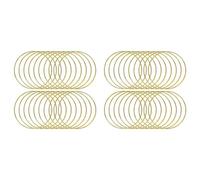 Vbsndhbde Anneaux Attrape-Rêves en Métal Doré 10,2 cm - 40 Pièces Couronnes | Polyvalents: anneaux métalliques dorés pour attrape-rêves, carillons éoliens, macramé et décorations Noël et cadeaux.