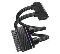 Vbsndhbde ARGB Modular Cable 24-Pin 90° Design Compact 30cm Black ARGB Sync | ARGB Sync across channels ensures accurate color and vivid saturation for consistent, dynamic lighting across entire setup