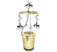 Vbsndhbde Bougeoir Rotatif - Bougeoirs en Acier Inoxydable, Projection Cerf | Rotation fluide et hypnotique : ce bougeoir oscille et tourne, diffusant lumière chaleureuse et ombres dans vos pièces.