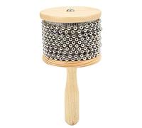 Vbsndhbde Cabasa Bois Cylindre Acier - Instrument Éducatif Pour Enfants | Bois éco-responsable et cylindre en acier, cabasa robuste pour apprendre le rythme à et en maternelle.