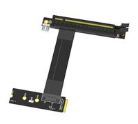 Vbsndhbde Carte Graphique Riser PCIe 16x vers M-Key M.2 Adaptateur NGFF Pro | Câble 19 cm en aluminium, plaque de connexion dorée; contenu: 1 x carte adaptateur, notice. Notice multilingue incluse.