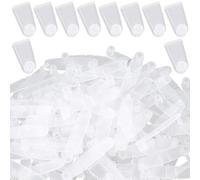 Vbsndhbde Clips Porte-Clés en Plastique Transparent pour Artisanat et | Contenu: 200 clips porte-clés en plastique transparents, design à pression sûr et réutilisable, sans exposer l'extrémité.