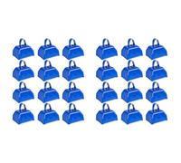 Vbsndhbde Cow Bells Handheld: 24 Blue Metal Bells for Sports Events Pack | Built from iron with rust- finish, these blue cow bells maintain bright color and sound over time.