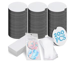 Vbsndhbde Dessous de Verre Voiture Sublimation Lot 200 Pièces 2,76 | Ensemble de dessous de verre vierges pour sublimation: 200 pièces, 100 et 100 cartes; néoprène résistant et étanche.