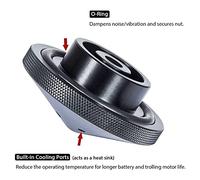 Vbsndhbde Écrou d'Hélice Moteur Traîne Eliminator MinnKota 35-70lb | Écrou robust qui stabilise l'accessoire et minimise vibrations tout en offrant une meilleure dissipation de chaleur.