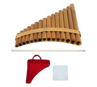 Vbsndhbde Flûte de Pan Bambou Naturel, Couleur Variable, 23x26.5 cm
