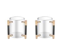 Vbsndhbde Gobelet de Lavage des Mains en Acrylique et Poignées en Métal | Gobelet pour le lavage des mains, double poignée pour un versement précis et mains sèches lors des rites juifs