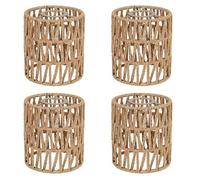 Vbsndhbde Lampshade Boho Cylinder Replacement for Ceiling Fans - 5.9in Tall | Handwoven paper cord shade with a metal frame creates a chic, eco-friendly look while delivering warm, ambient light.