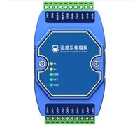 Vbsndhbde Module d'acquisition de température 8 voies RS485 Modbus Type K | 8 voies Modbus RS485 avec entrée Type K, calibré en usine, ADC 16 bits, résolution 0,1°C, isolation élevée et protection.