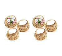Vbsndhbde Panier Osier Demi-Lune - 6 Paniers avec Anses Déco DIY Chic Déco | Décoration DIY: ajoutez fleurs, rubans et dentelle pour personnaliser les paniers et créer un mur ou table décorative .