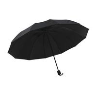 Vbsndhbde Parapluie Pliable Extra Large Noir Ouverture Manuelle 12 Baleines