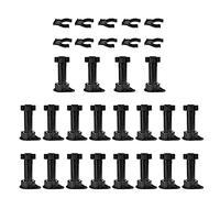 Vbsndhbde Pieds de meubles réglables 100-120 mm, stabilité, base 4-trous | Base 4 trous pour stabilité et répartition du poids jusqu'à 40 kg par pied; plastique robuste et sol protégé des