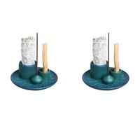 Vbsndhbde Porte-Bâtons Brûleur d'Encens Fait Main - 2-Pack Sauge | Porte-Bâtons polyvalent: brûleur d'encens, porte-sauge et plateau récupérateur de cendres pour une énergie purifiée.